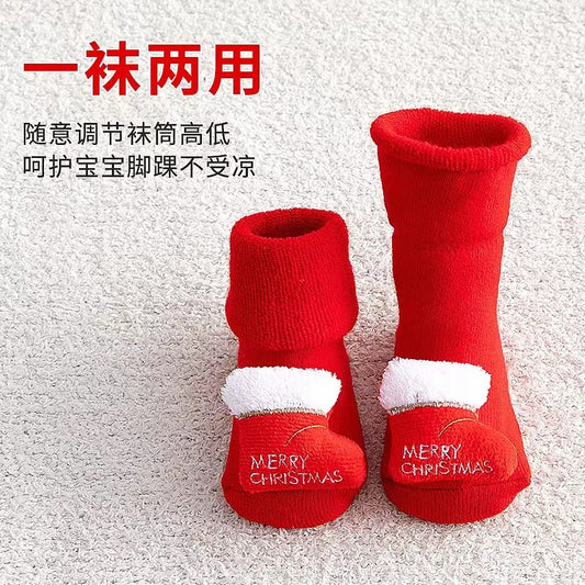 C811【聖誕節系列】毛圈加厚立體公仔寶寶襪2311