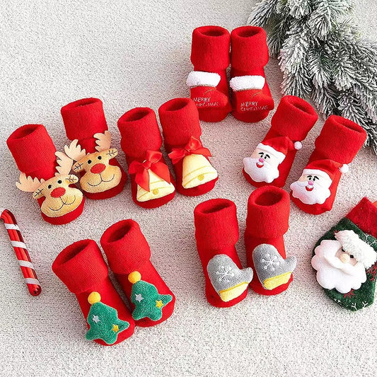 C811【聖誕節系列】毛圈加厚立體公仔寶寶襪2311
