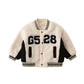 G528美式復古風撞色羊羔絨棒球服親子裝外套加厚保暖夾克2311