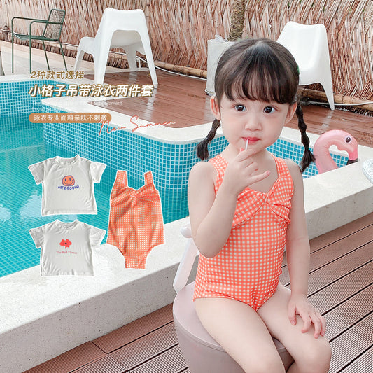 CY164女童一體式泳衣韓版甜美可愛泳裝